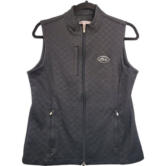 Peter Millar Quilted Golf Zip Vest Medium Outerwear Preppy Women ACC Logo Active - Picture 1 of 9